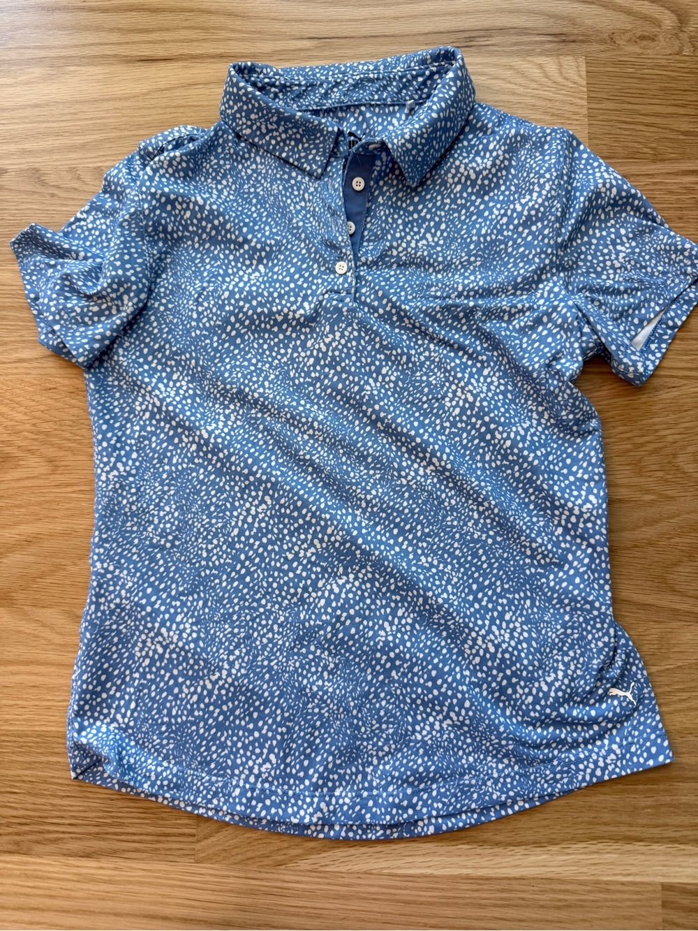 Kids Blue Printed Polo